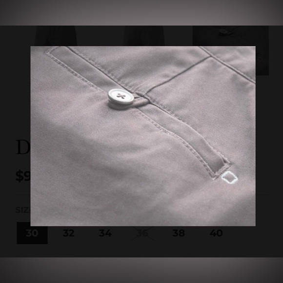 NWT QED Style Golf Shorts Parley’s Dove Gray Size 34 - Picture 3 of 5